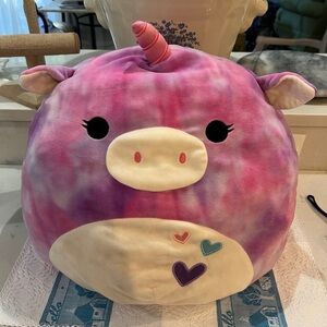 Squishmallows Lola the Unicorn Tie Dye Valentine Plush by Kelly Toys